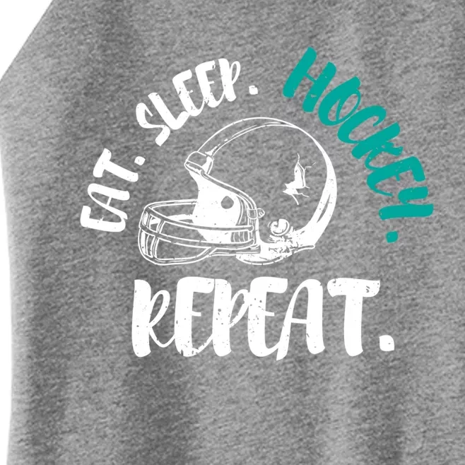 Cool Ice Hockey Cute Gift Eat Sleep Hockey Repeat Cool Gift Women’s Perfect Tri Rocker Tank