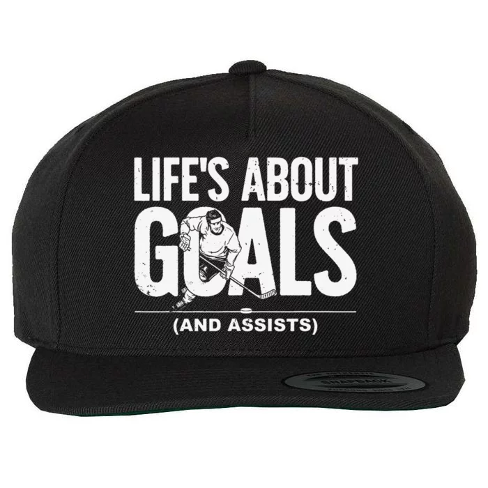 Cool Ice Hockey For  Hockey Lover Goalie Sports Wool Snapback Cap