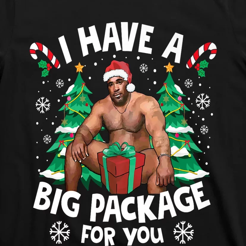 Christmas I Have A Big Package For You Naughty Big Black Guy T-Shirt