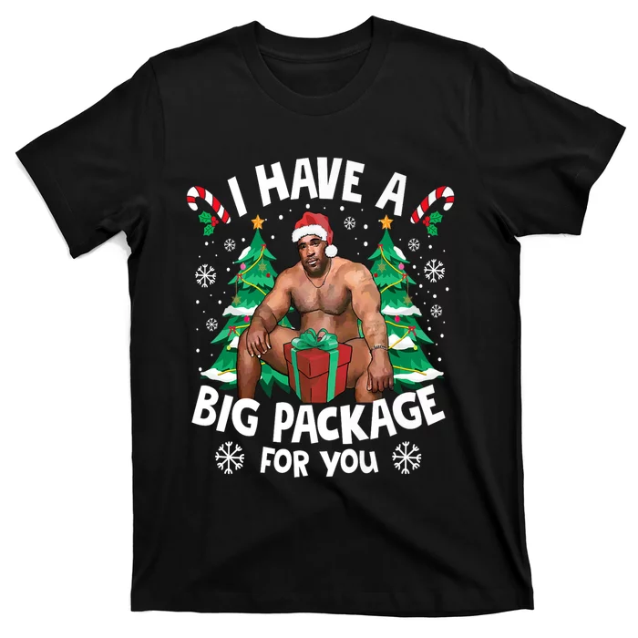 Christmas I Have A Big Package For You Naughty Big Black Guy T-Shirt