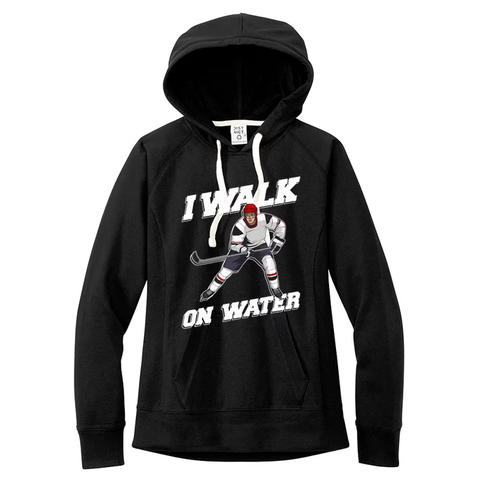 Cool Ice Hockey Player Art For Ice Hockey Lover Women's Fleece Hoodie