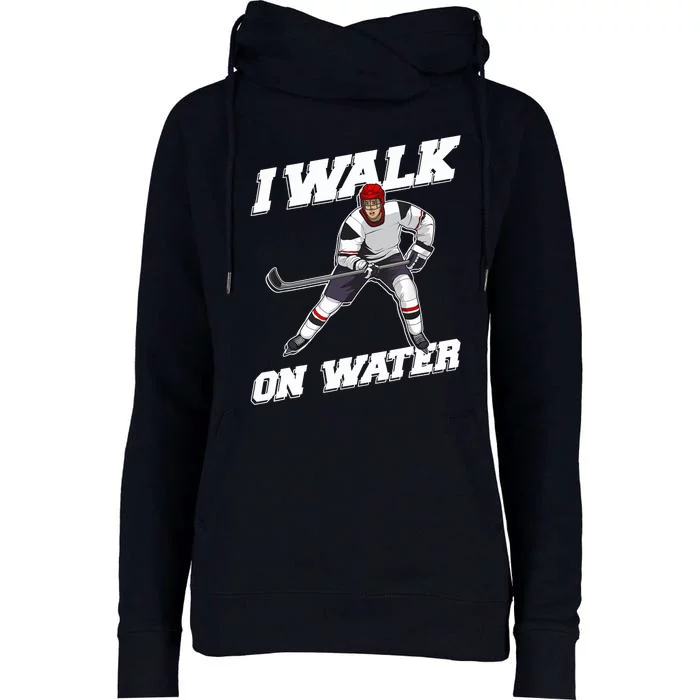 Cool Ice Hockey Player Art For Ice Hockey Lover Womens Funnel Neck Pullover Hood