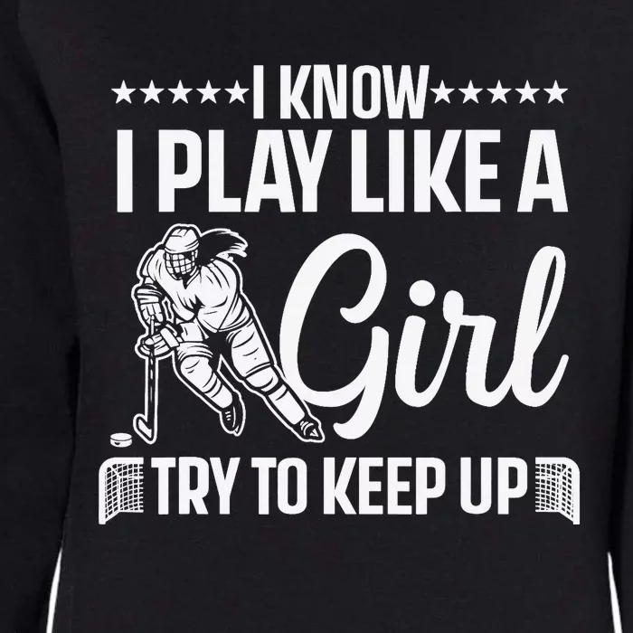 Cool Ice Hockey For Wo Girls Hockey Lover Team Skating Womens California Wash Sweatshirt