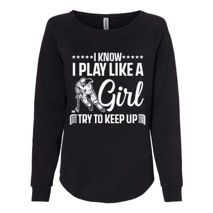 Cool Ice Hockey For Wo Girls Hockey Lover Team Skating Womens California Wash Sweatshirt