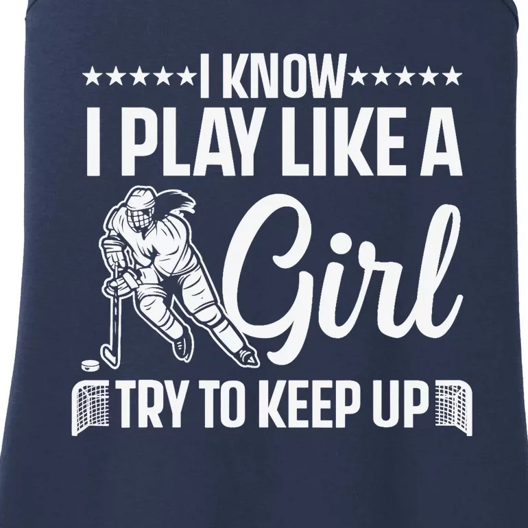 Cool Ice Hockey For Wo Girls Hockey Lover Team Skating Ladies Essential Tank