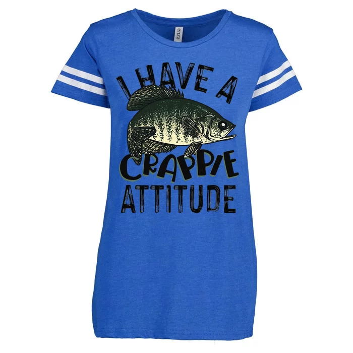 Cool I Have Crappie Attitude Gift Women Funny Fishing Enza Ladies Jersey Football T-Shirt