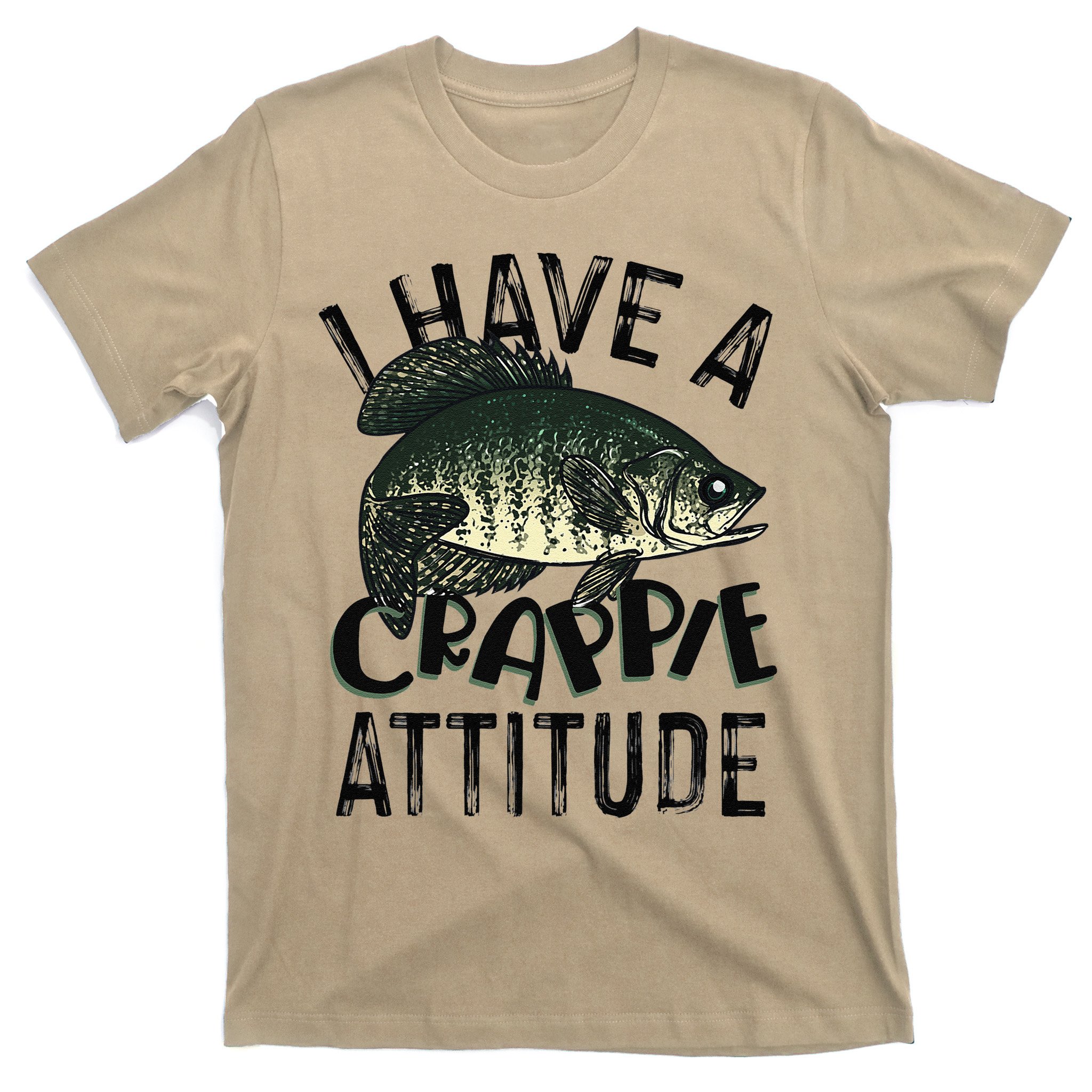  Crappie fishing shirt, Crappie attitude Long Sleeve T
