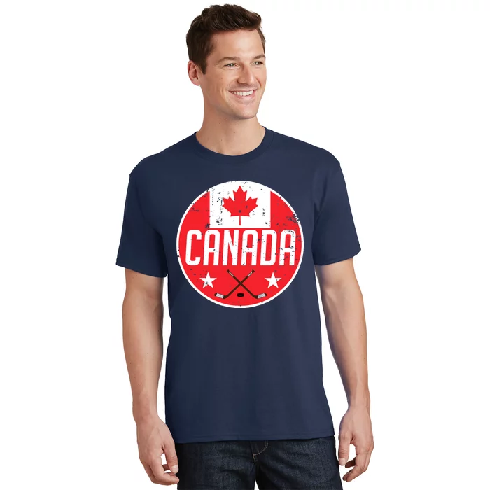 Canada Ice Hockey Flag Jersey Supporter Canadian Fan Gift T-Shirt