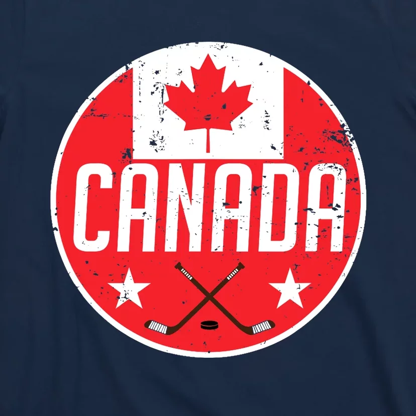 Canada Ice Hockey Flag Jersey Supporter Canadian Fan Gift T-Shirt