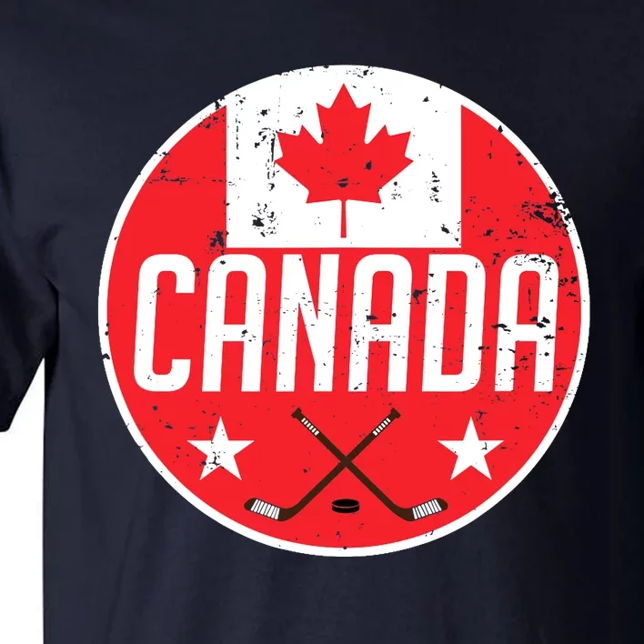 Canada Ice Hockey Flag Jersey Supporter Canadian Fan Gift Tall T-Shirt