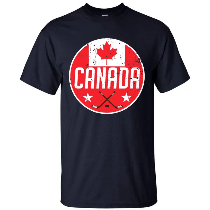 Canada Ice Hockey Flag Jersey Supporter Canadian Fan Gift Tall T-Shirt