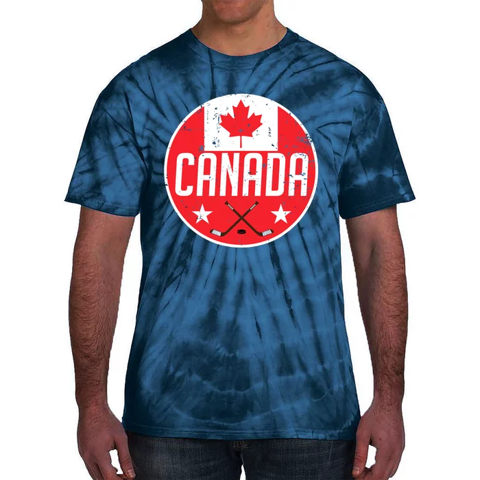 Canada Ice Hockey Flag Jersey Supporter Canadian Fan Gift Tie-Dye T-Shirt