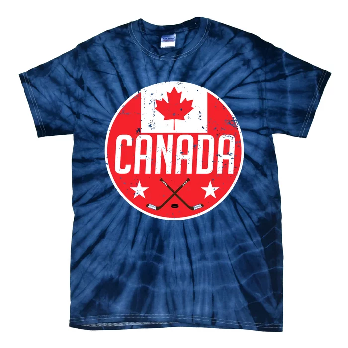 Canada Ice Hockey Flag Jersey Supporter Canadian Fan Gift Tie-Dye T-Shirt