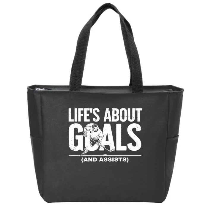 Cool Ice Hockey Lover Goalie Sports Gift Zip Tote Bag