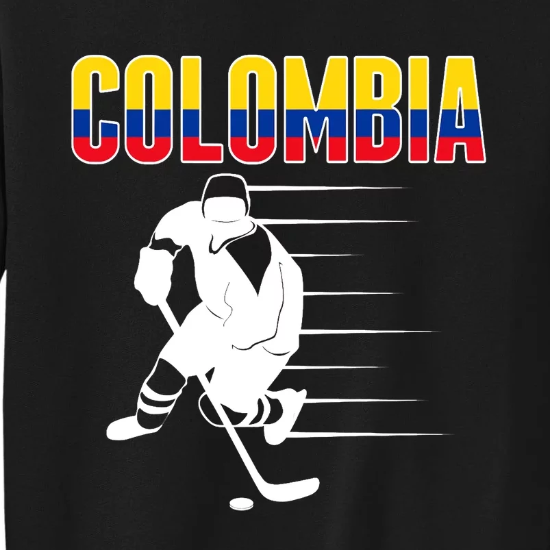 Colombia Ice Hockey Lovers Jersey Colombian Hockey Team Fans Tall Sweatshirt