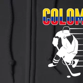 Colombia Ice Hockey Lovers Jersey Colombian Hockey Team Fans Full Zip Hoodie