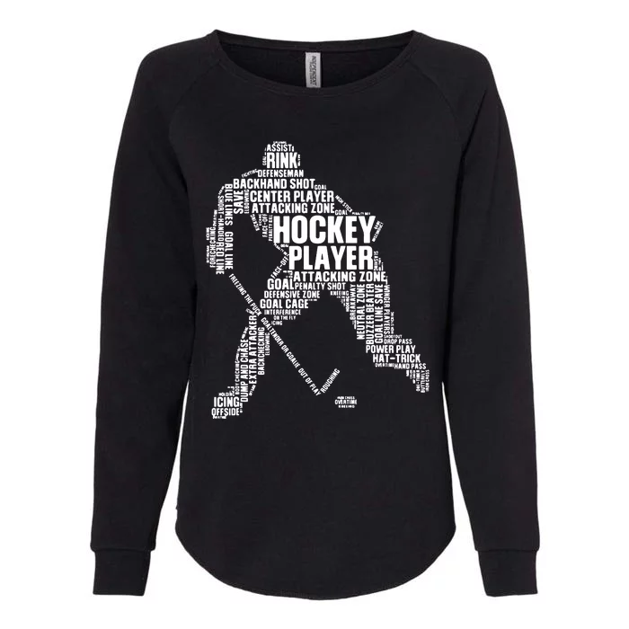 Cool Ice Hockey Art For Men Women Ice Hockey Player Womens California Wash Sweatshirt