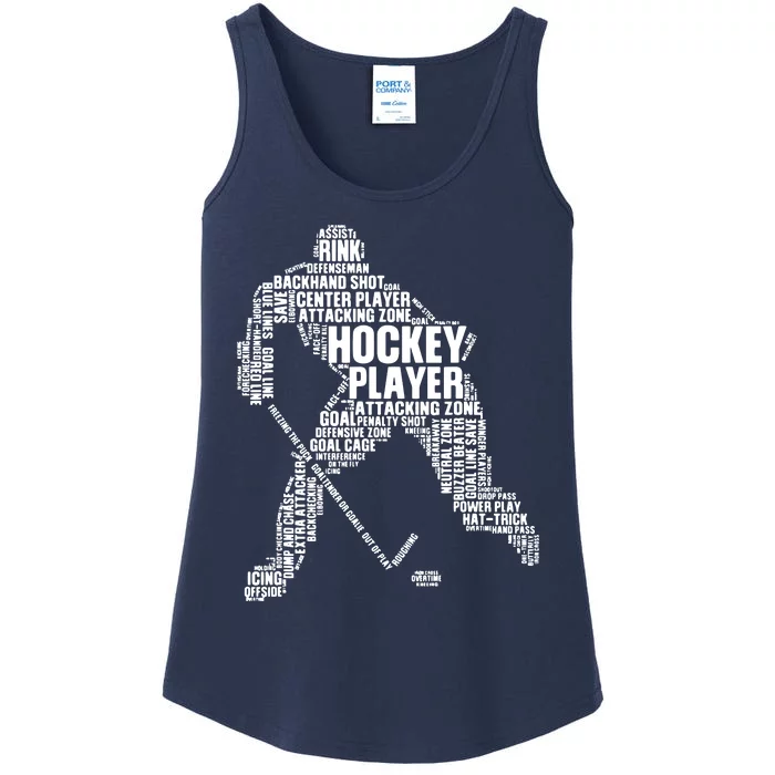 Cool Ice Hockey Art For Men Women Ice Hockey Player Ladies Essential Tank