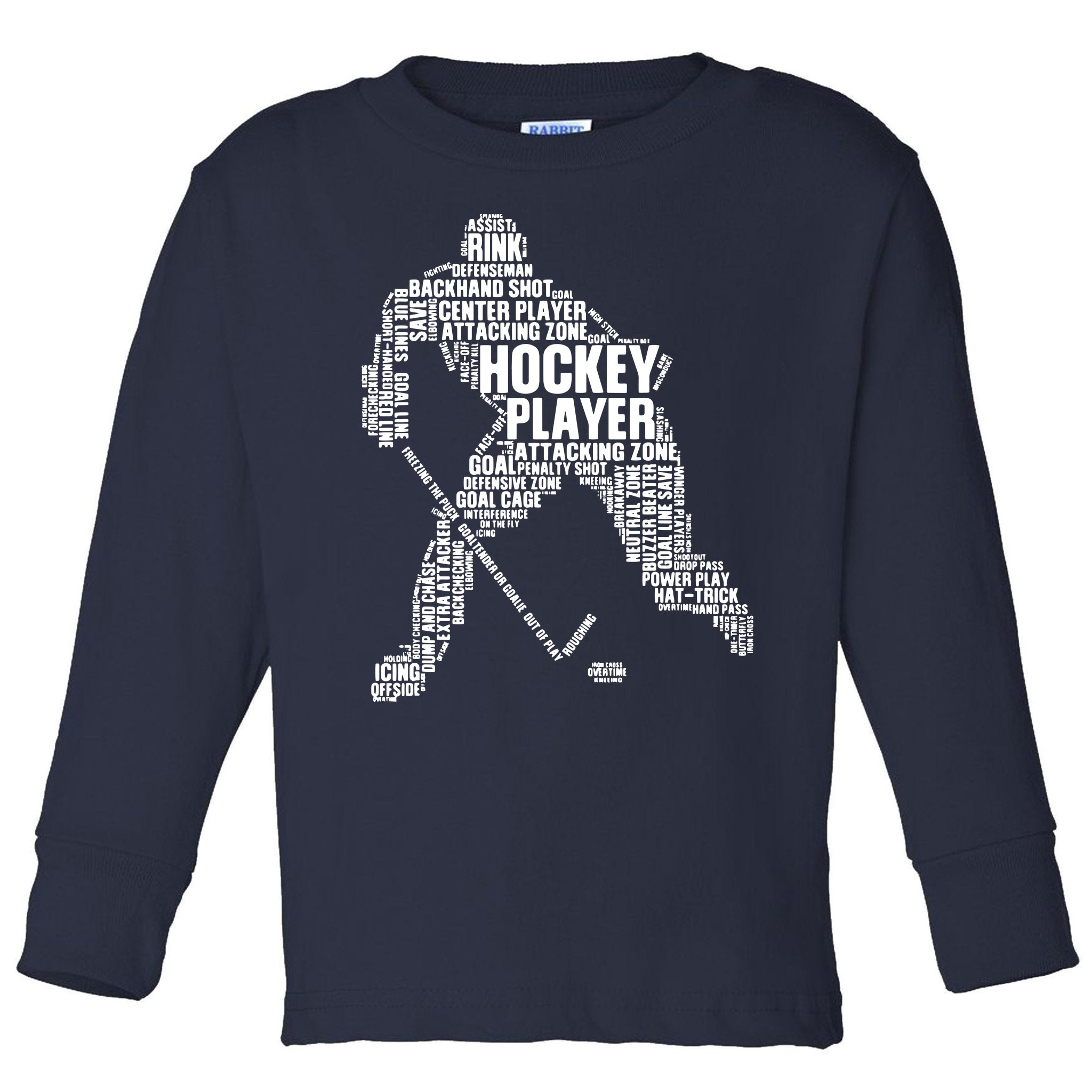 Cool Ice Hockey Art for Men Women Ice Hockey Player Toddler Long Sleeve Shirt