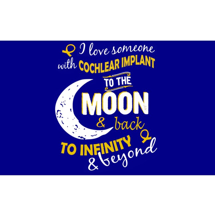 Cochlear Implant I Love Someone With Cochlear Implant Ribbon Gift Bumper Sticker