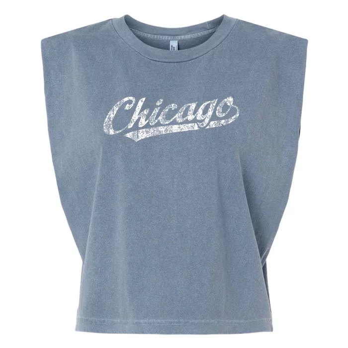 Chicago Illinois Il Vintage Sports Retro Garment-Dyed Women's Muscle Tee