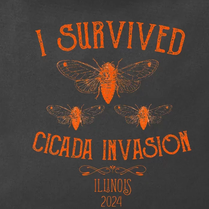 Cicada Invasion Illinois Usa 2024 Insect Entomology Orange Zip Tote Bag