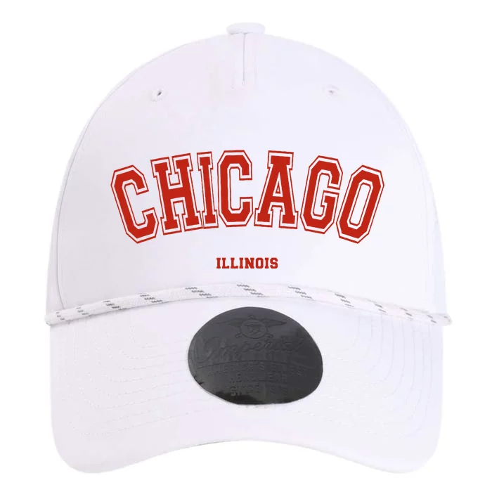 Chicago Illinois Il Red Letter Graphic On Chicago Performance The Dyno Cap