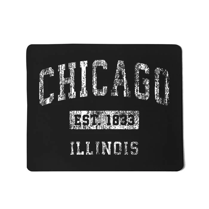 Chicago Illinois Il Vintage Athletic Sports Mousepad