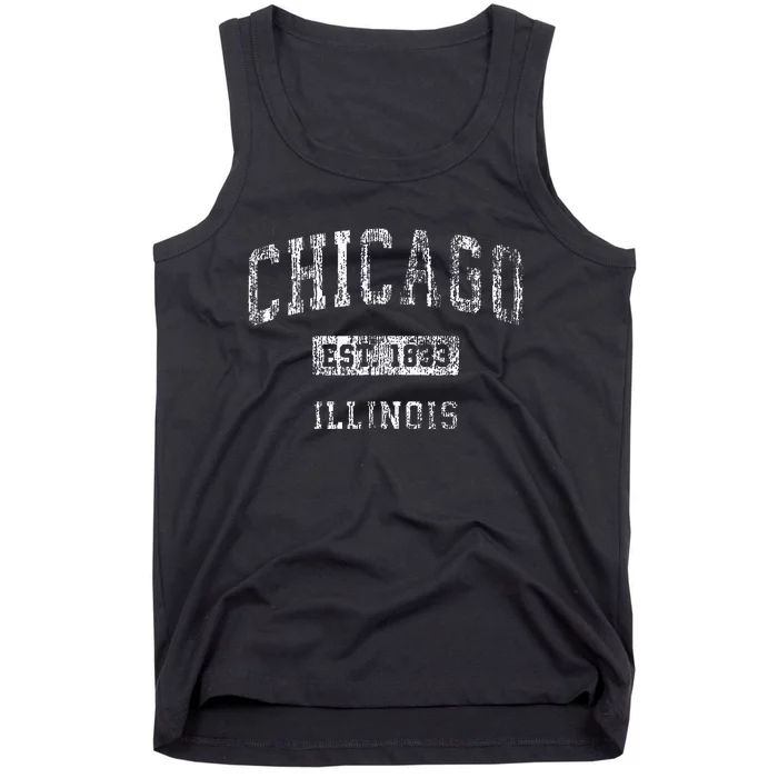 Chicago Illinois Il Vintage Athletic Sports Tank Top