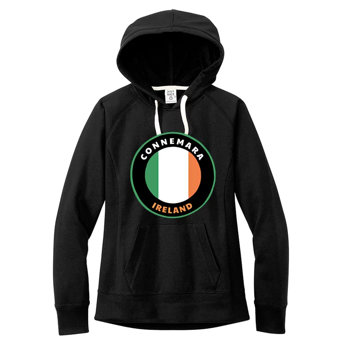 Connemara Ireland Ie Irish Heritage And Pride Flag Badge Gift Women's Fleece Hoodie