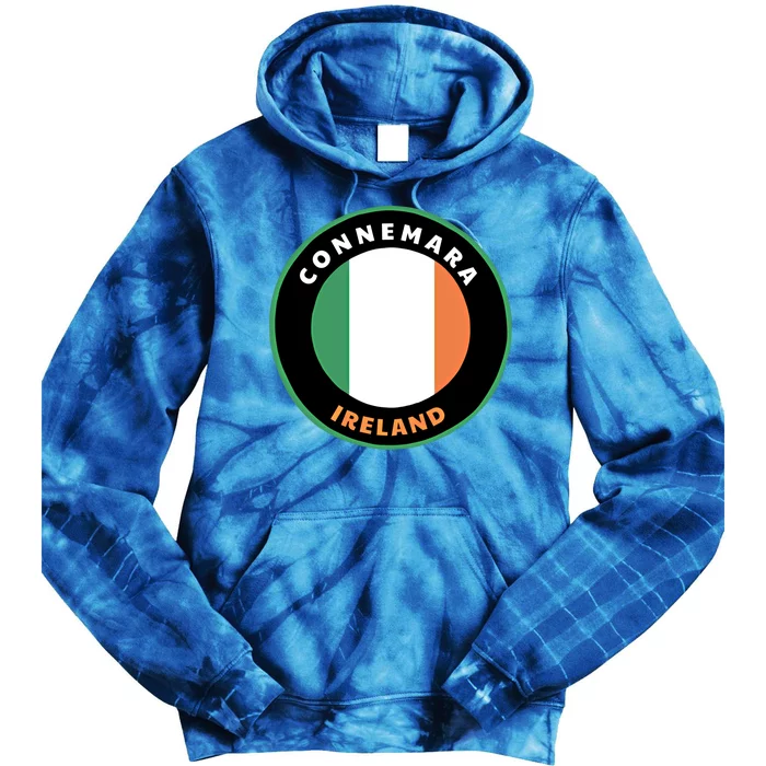 Connemara Ireland Ie Irish Heritage And Pride Flag Badge Gift Tie Dye Hoodie