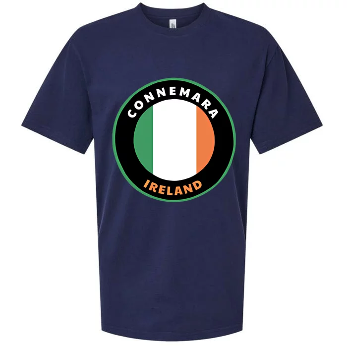 Connemara Ireland Ie Irish Heritage And Pride Flag Badge Gift Sueded Cloud Jersey T-Shirt