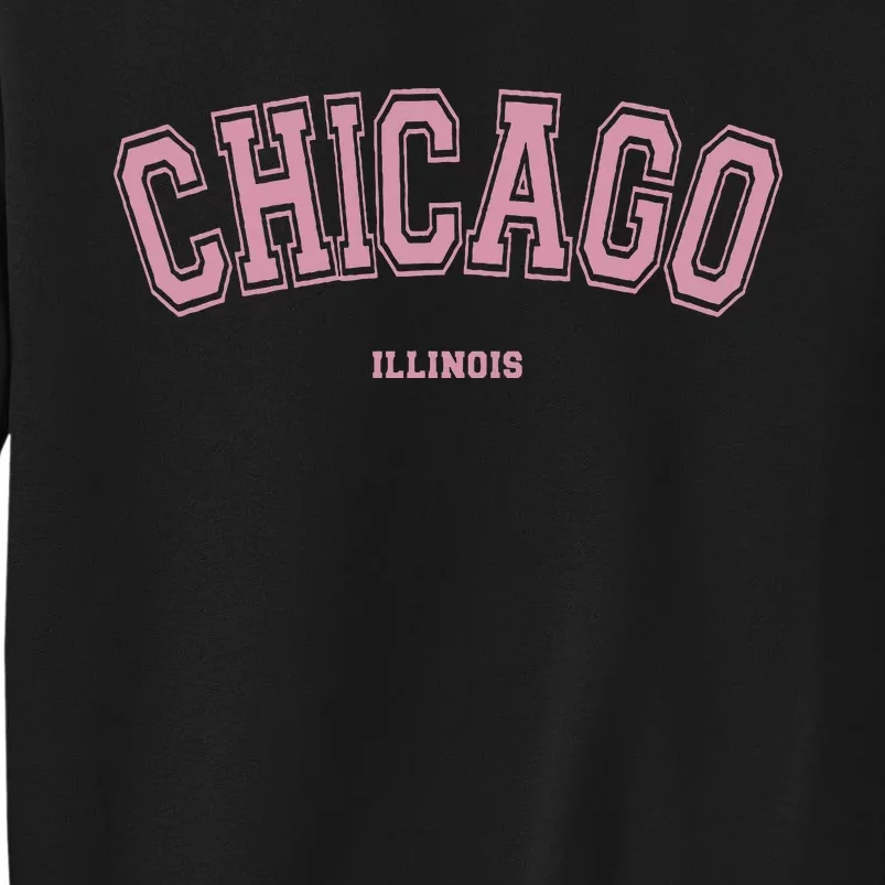 Chicago Illinois Il Varsity Style On Chicago Sweatshirt