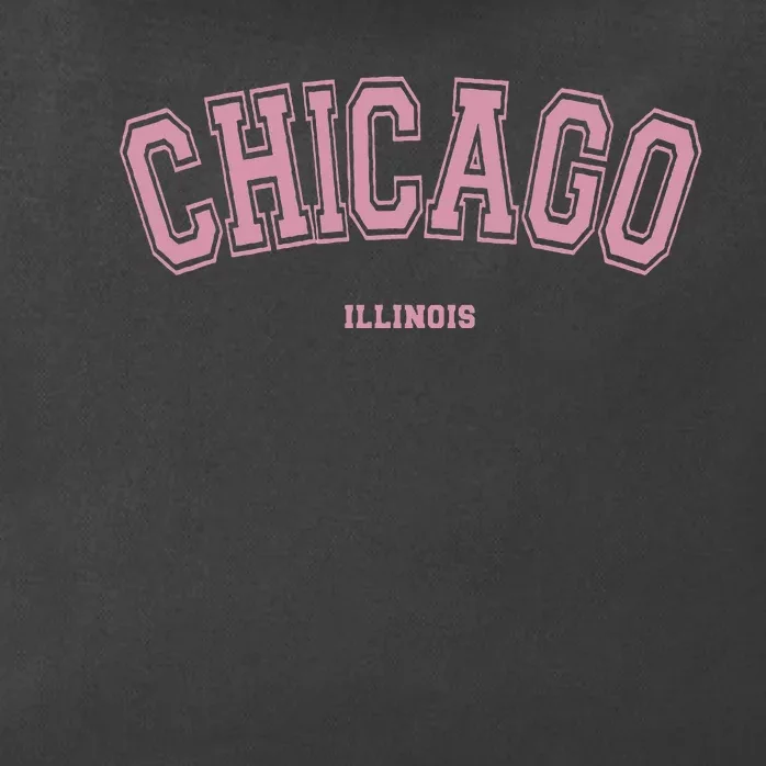 Chicago Illinois Il Varsity Style On Chicago Zip Tote Bag