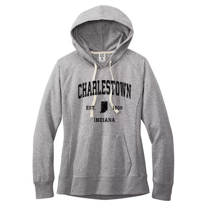 Charlestown Indiana In Vintage Athletic Women's Fleece Hoodie