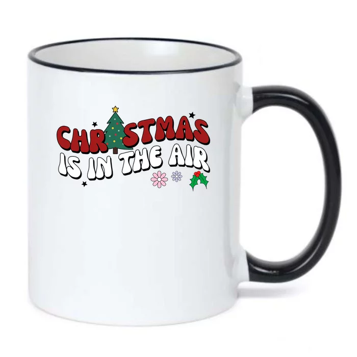 Christmas Is In The Air Holiday Gift Black Color Changing Mug