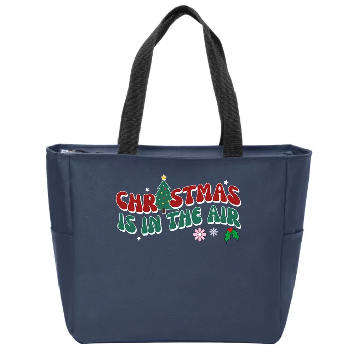 Christmas Is In The Air Holiday Gift Zip Tote Bag