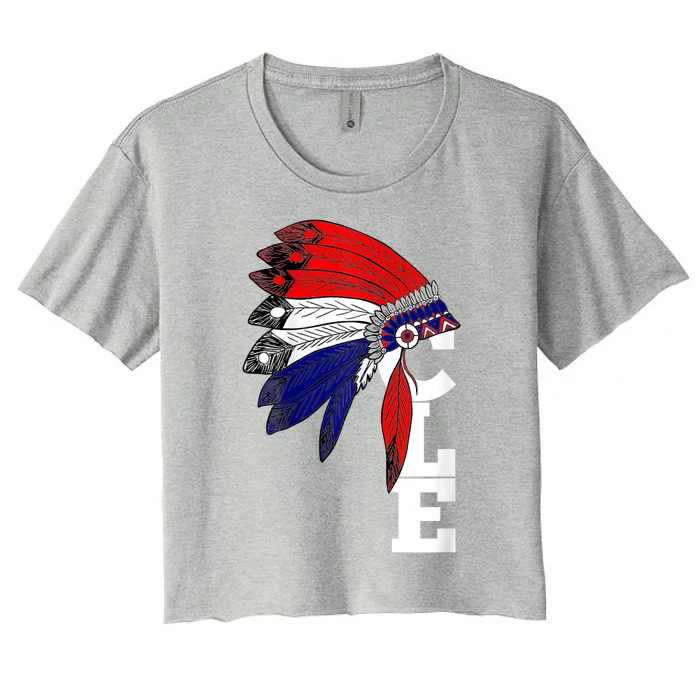 Cleveland Iroqios Indian Tribe Women's Crop Top Tee