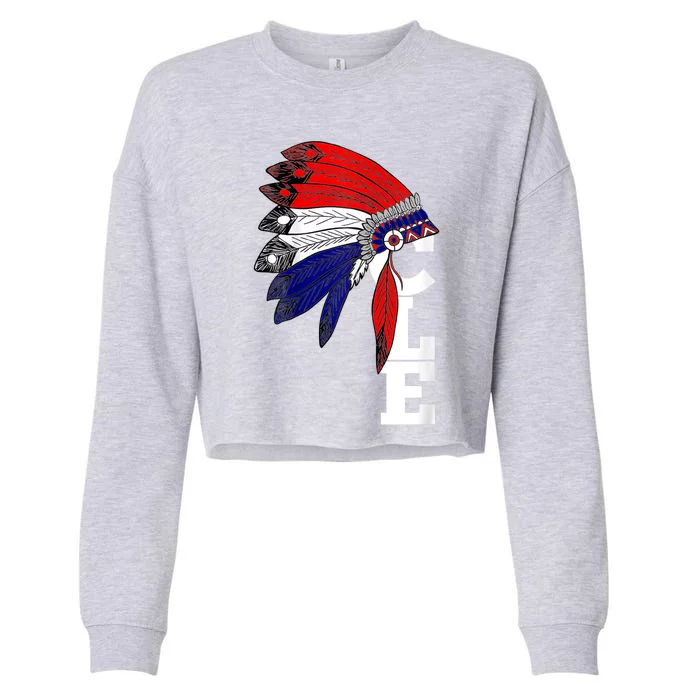 Cleveland Iroqios Indian Tribe Cropped Pullover Crew