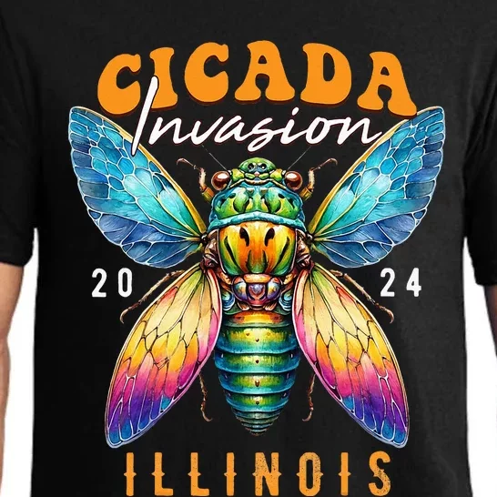 Cicada Invasion Illinois 2024 Insect Broods Xix And Xiii Pajama Set