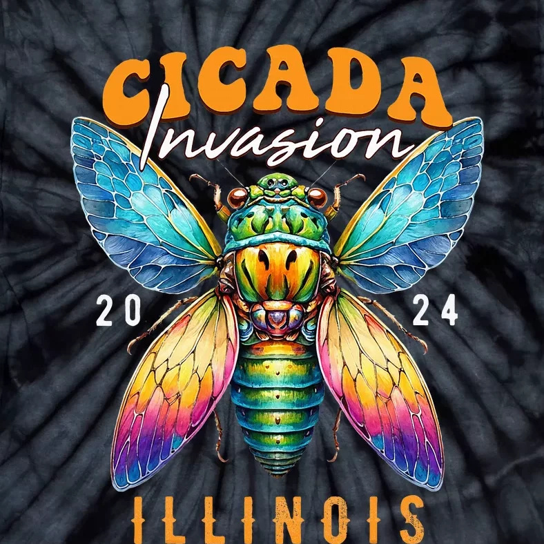 Cicada Invasion Illinois 2024 Insect Broods Xix And Xiii Tie-Dye T-Shirt