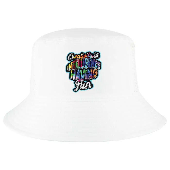 Creativity Is Intelligence Having Fun Artistic Teacher Cool Comfort Performance Bucket Hat