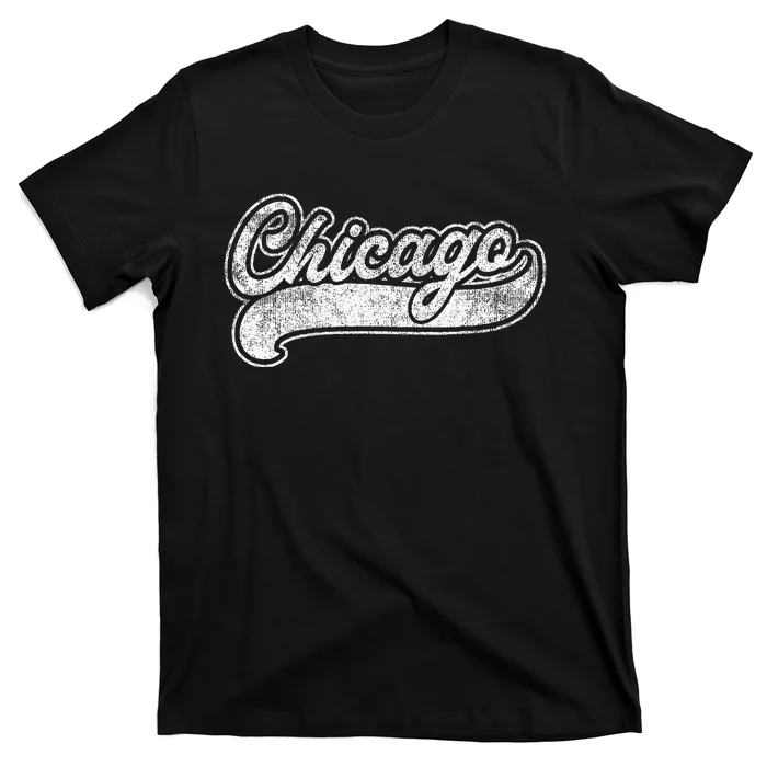 Chicago Illinois IL Retro Baseball Style Vintage Gift T-Shirt