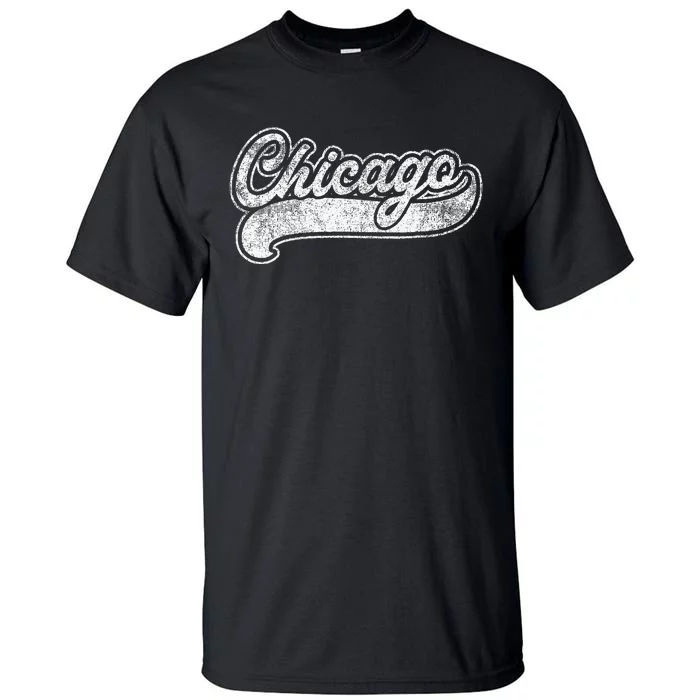 Chicago Illinois IL Retro Baseball Style Vintage Gift Tall T-Shirt