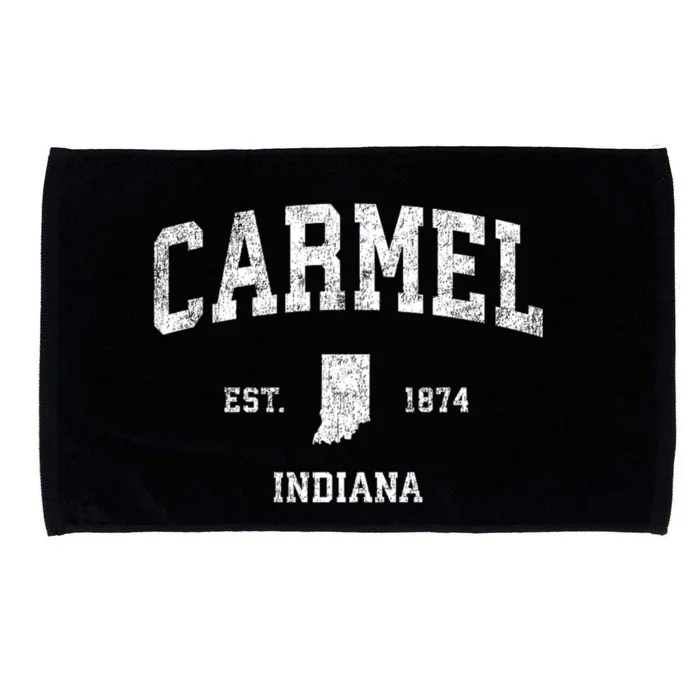 Carmel Indiana In Vintage Sports Microfiber Hand Towel