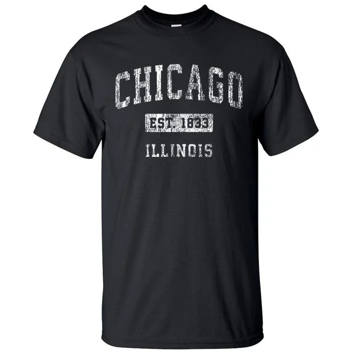 Chicago Illinois Il Vintage Athletic Sports Tall T-Shirt