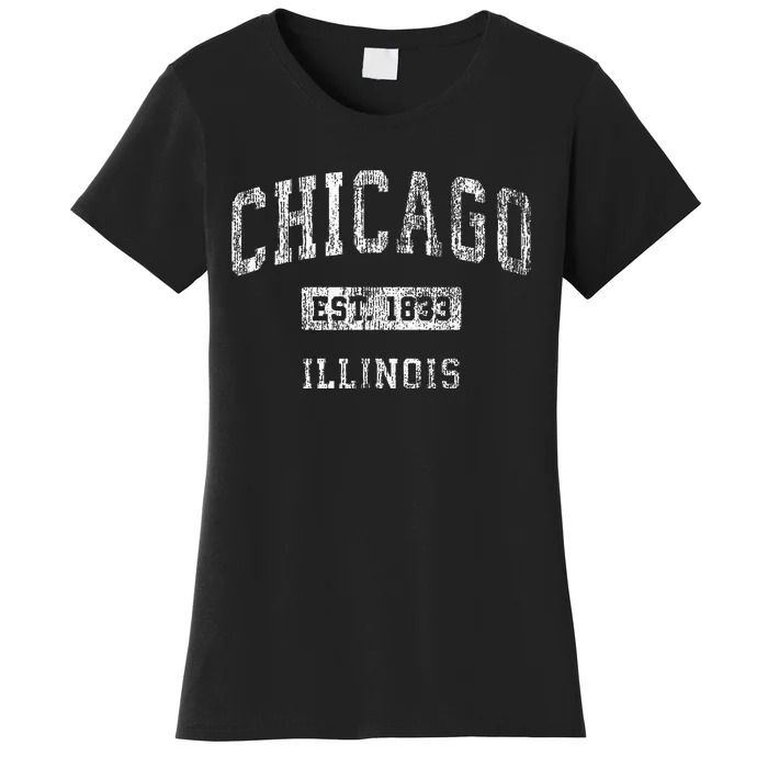 Chicago Illinois Il Vintage Athletic Sports Women's T-Shirt