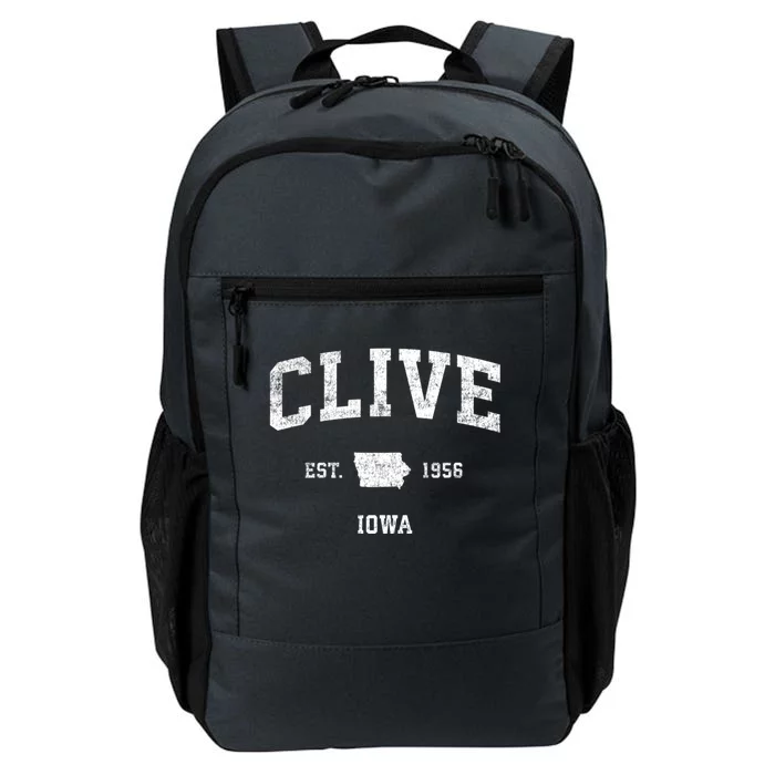 Clive Iowa Ia Vintage Sports Design Daily Commute Backpack