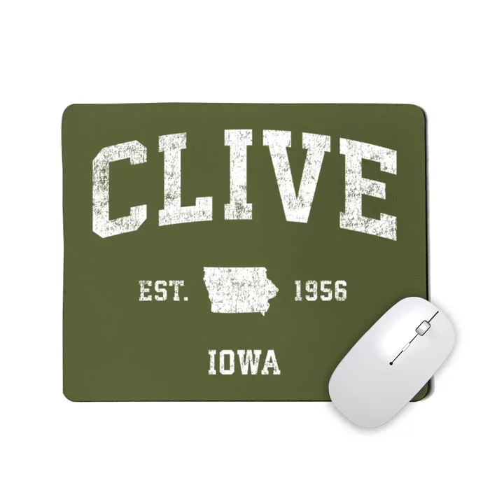 Clive Iowa Ia Vintage Sports Design Mousepad