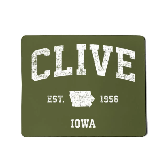 Clive Iowa Ia Vintage Sports Design Mousepad